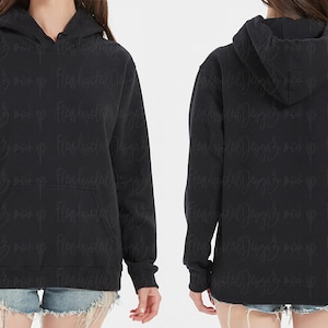 gildan front and back Gildan 18500 Hooded Sweatshirt Brand Black hoodie Mockup t-shirt mockup gildan Flat Lay Shirt Mock Up Model