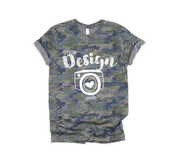 Buy LAT 6901 Vintage Camo Unisex T-shirt Mock up LAT Mock up