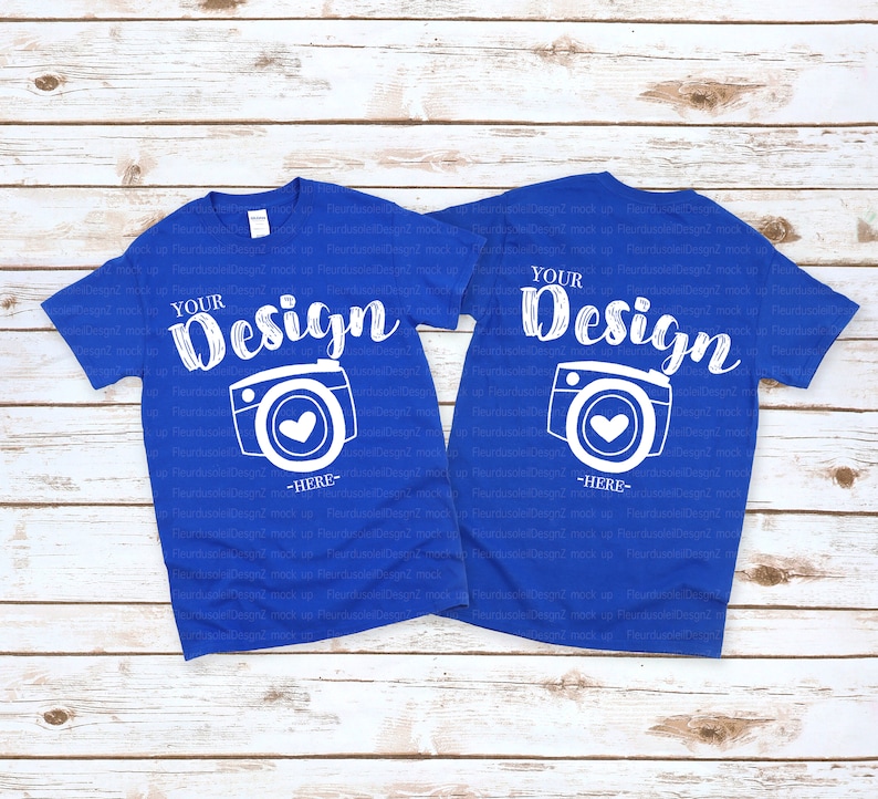 Download Front & Back Gildan 500 Royal Blue Unisex TShirt | Etsy