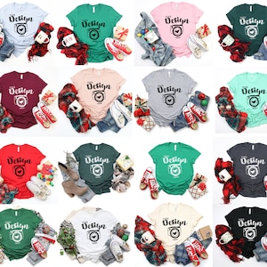 16 x Bella Canvas 3001 Bella Canvas Christmas Mockup Bundle Christmas Shirt Mockup 3001 Mockup Bundle 3001 Christmas Mockup 3001 Bundle