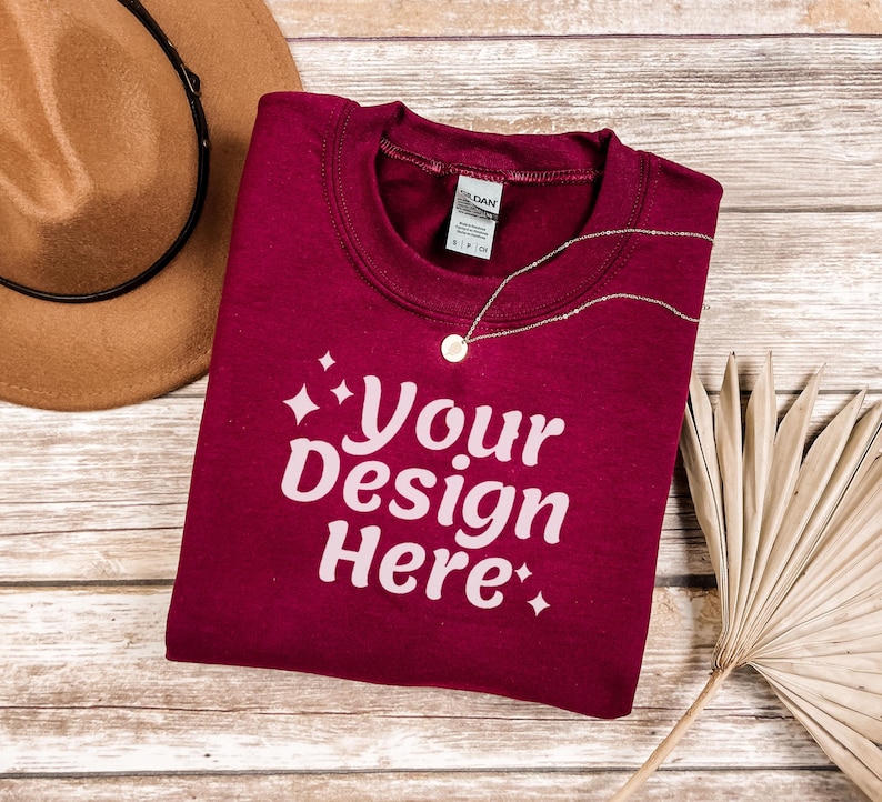 Gildan 18000 Sweatshirt Mockup Bundle | G180 Mockup Bundle | Fall Sweatshirt Mockups | Boho Crewneck Mockup Pack | 6 Real Photo Mockups image 5