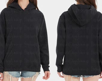 gildan front and back Gildan 18500 Hooded Sweatshirt Brand Black hoodie Mockup t-shirt mockup gildan Flat Lay Shirt Mock Up Model