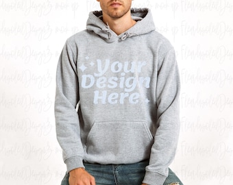 Gildan 18500 Mockup Gildan Hoodie Mockup Sweatshirt Mockup Fall Mockup Shirt Mockup Hoodie Mockup Sport Grey Hoodie Mockup Model
