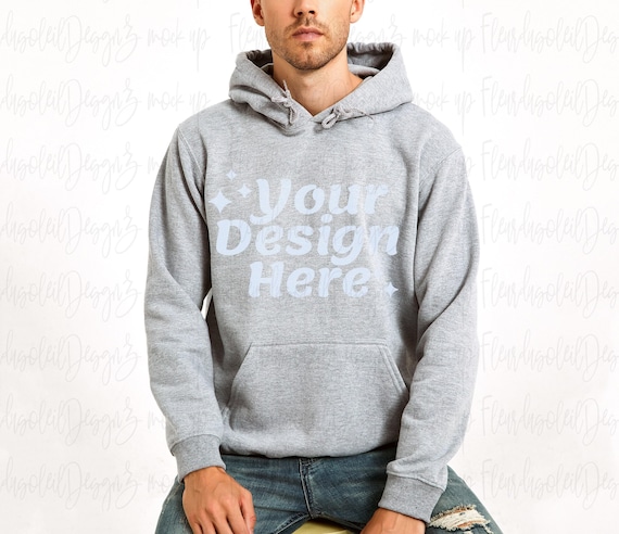 Gildan 18500 Mockup Gildan Hoodie Mockup Sweatshirt Mockup Fall Mockup Shirt Mockup Hoodie Mockup Sport Grey Hoodie Mockup Model