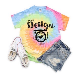 Eternity - adult TIE DYE T-Shirt | t-shirt mockup for summer | Tie-Dye CD100 Eternity Unisex T-shirt Mock Up | Tie Dye Mock Up