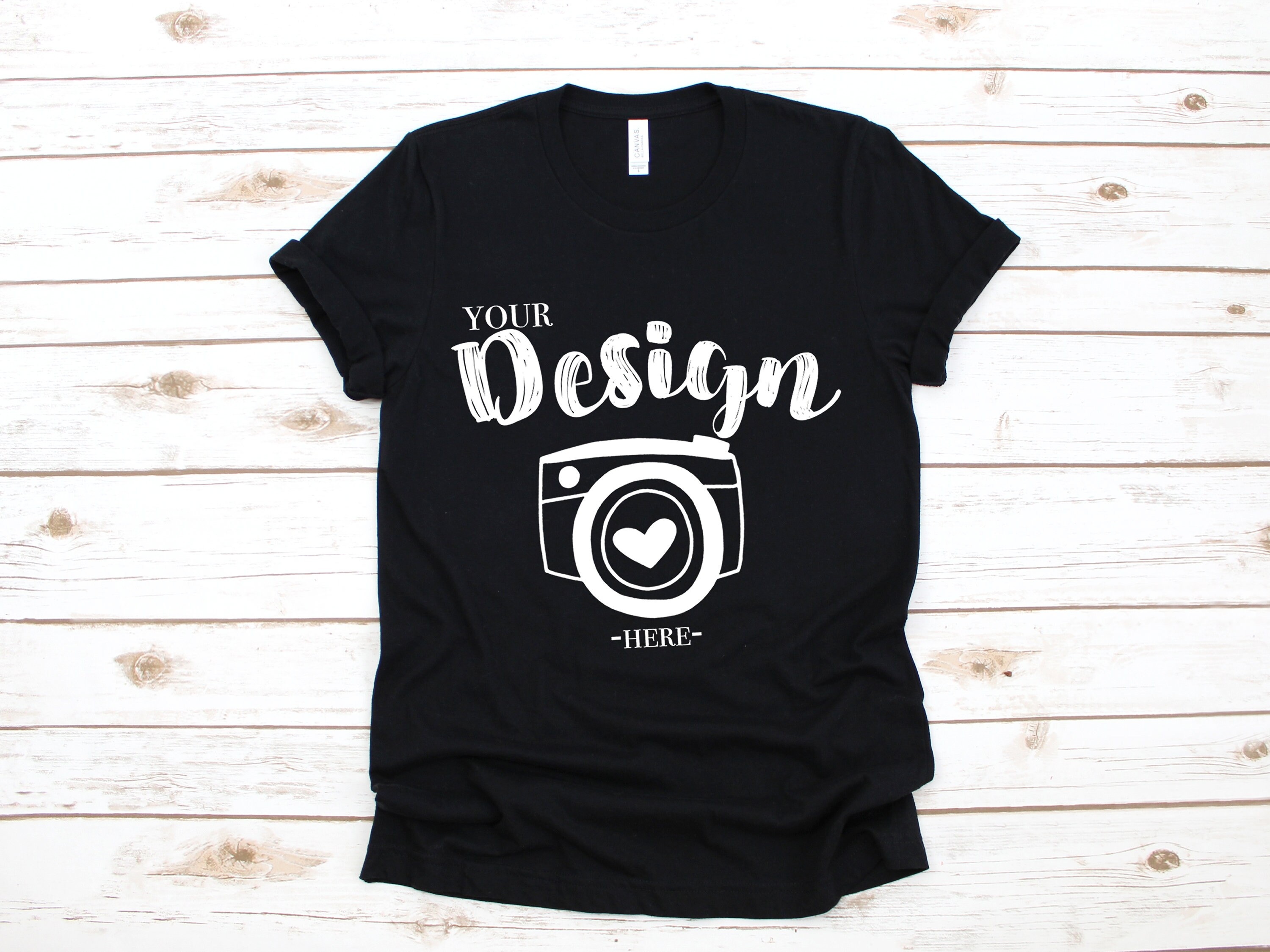 Bella Canvas 3001 Black Flat Lay Mockup Mock Up Mock Up Etsy