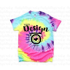 BLAST - adult TIE DYE T-Shirt | t-shirt mockup for summer | Tie-Dye CD100 Blast Unisex T-shirt Mock Up | Tie Dye Mock Up