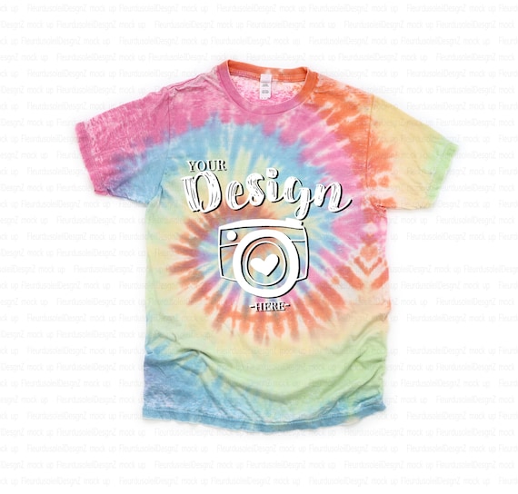 Download Tie Dye T Shirt Colortone Mock Up Tie Dye Cd1090 Pastel Etsy