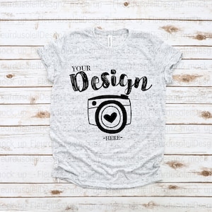 Bella Canvas Unisex Triblend 3413 White Fleck | Bella Canvas Mockup | T-Shirt Mock Up | Mock Up | Flat Lay | Mock Up