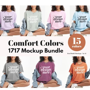 Comfort Colors 1717 Mockup Bundle Comfort Colors C1717 Tshirt Mockup Bundle CC 1717 T-Shirt Mock-up Bundle Real Model mockups image 2