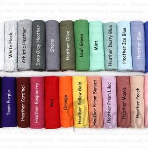 Bella Canvas Mockup Carta de colores de camiseta Carta de colores de camisa Bella Canvas 3001 Mock Up carta de colores de bella canvas