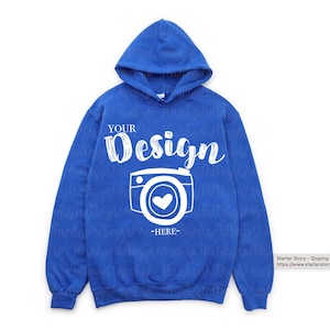Gildan 18500 Hoodie Mockup Bundle | Flat Lay Sweatshirt Mockups | G185 Hooded Sweater | Simple White Background Mock image 11