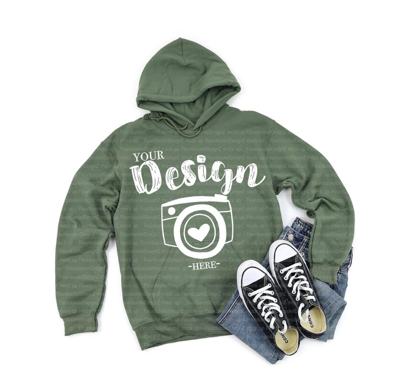 Gildan 18500 Hooded Sweatshirt Brand Military Green hoodie Mockup t-shirt mockup gildan Flat Lay Shirt Mock Up men hoodie