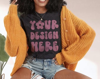 Comfort Colors black Mockup C1717 Tshirt Mockup black Model Mockup pepper Shirt Mockup Comfort Colors C1717 black Shirt Mockup Model mockup