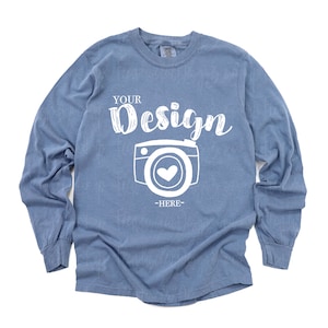 6014 Blue Jean Mockup Mustard 6014 Mockup Comfort Colors 6014 Mockup Comfort Colors Long Sleeve Mockup Blue Jean Long Sleeve Mockup