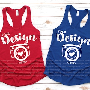 4th of July Mockup | Next Level 1533 Mock-up | Tank Basic Flat Lay | Racerback Tank Mock Up | Mock Up | Flat Lay | Women's Racerback Tank