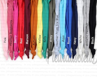Maqueta de Bella Canvas para camiseta, carta de colores, carta de colores para camisetas, maqueta Bella Canvas 3001, carta de colores de Bella Canvas, camisetas anudadas, muestra de color