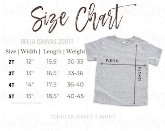 Bella Canvas 3001T Size Chart 3001T Toddler T Shirt Size Chart Bella Canvas 3001T Measurements 3001T Size Chart Bella Canvas Size Chart
