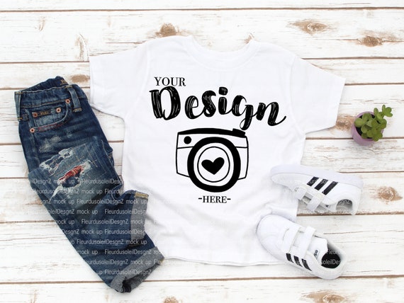 Download Kids T Shirt Mockup Bella Canvas 3001t White T Shirt Jersey Etsy