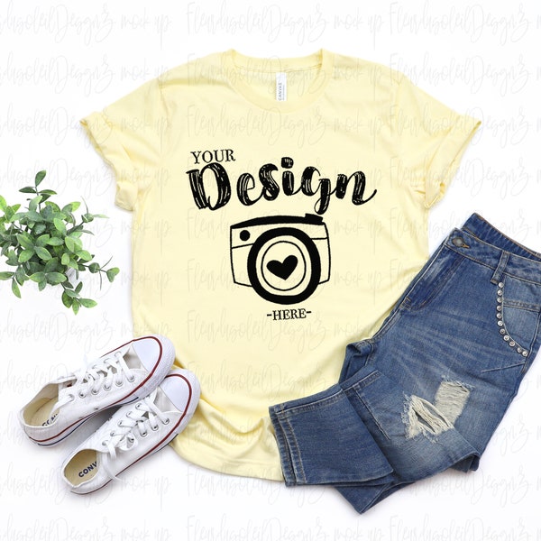 French Vanilla Bella Canvas Mockup - Etsy