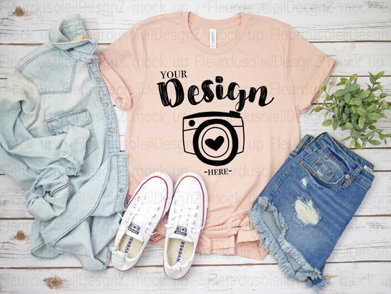 Download Bella Canvas Mock Up Shirt Mockup Mock Up T Shirt Mockup Bella Canvas 3001 Heather Peach Flat Lay Flat Lay Mockup Color Art Collectibles Deshpandefoundationindia Org