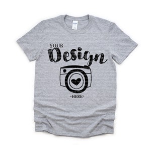 Gildan 64000 Sport Grey Unisex TShirt mockup Gildan Softstyle Tshirt Mockup Flat Lay Shirt Mock Up