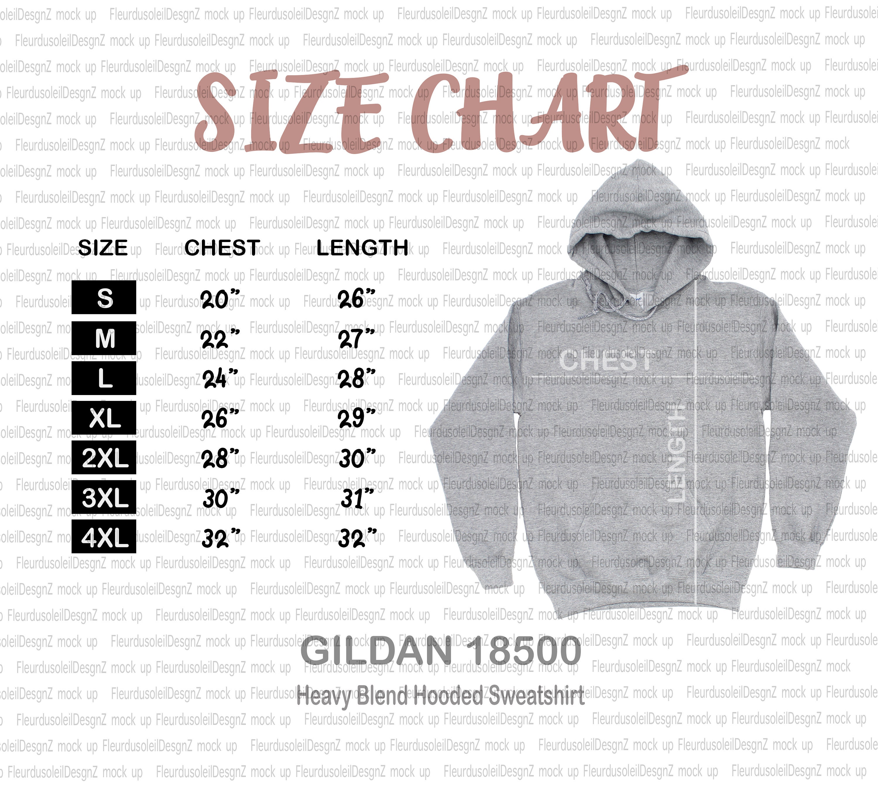 gildan hoodie size chart