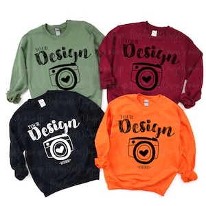 multiple Family Gildan 18000 Mock Up Gildan group Gildan 18000 Black Mockup Halloween Mockup, Boho Mockup Gildan Sweatshirt Mockup