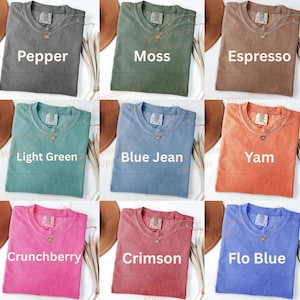 Lot de maquettes Comfort Colors 1717 | Lot de maquettes Flatlay C1717 | Maquette de t-shirt plié | Vraie photo image 2