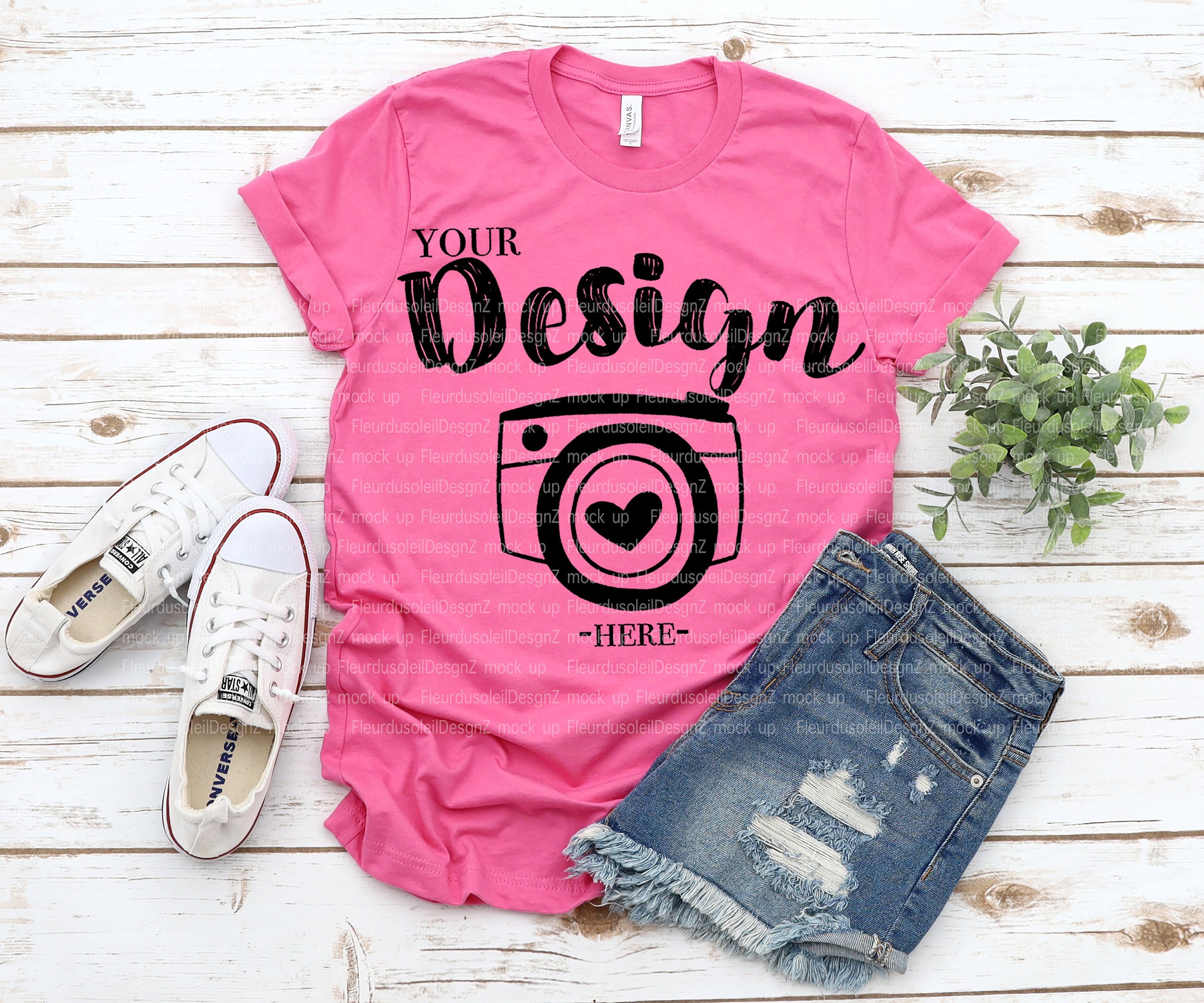 Download Spring T Shirt Mockup Bella Canvas 3001