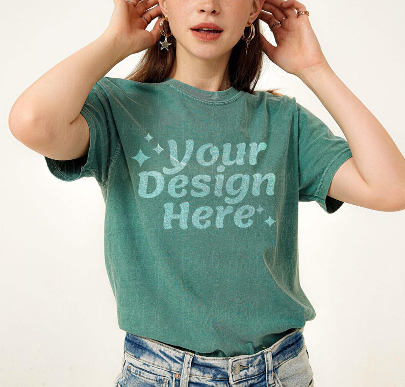 6 Comfort Colors 1717 tshirt Mockup Bundle | Model Mockup | Shirt Mockup Bundle | Mega Mockup Bundle | Summer Spring Mockup image 4