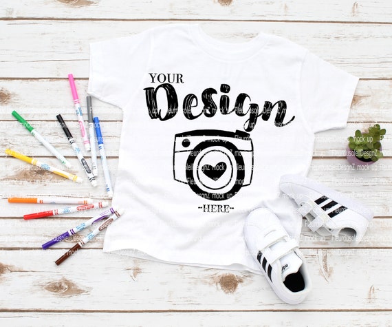 Kids Bella Canvas 3001t White T Shirt Toddler Tshirt Flat Lay Etsy