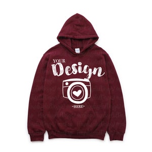 ギルダン 18500 フード付きスウェットシャツ ブランド マルーン パーカー モックアップ Tシャツ モックアップ ギルダン フラットレイ シャツ モックアップ