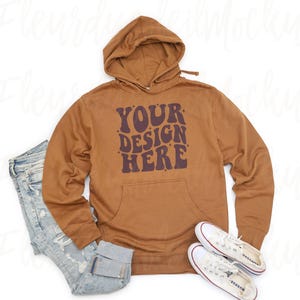 Sudadera con capucha ligera con sillín SS4500 de Independent Trading Maqueta de sudadera con capucha Maqueta de sudadera con capucha