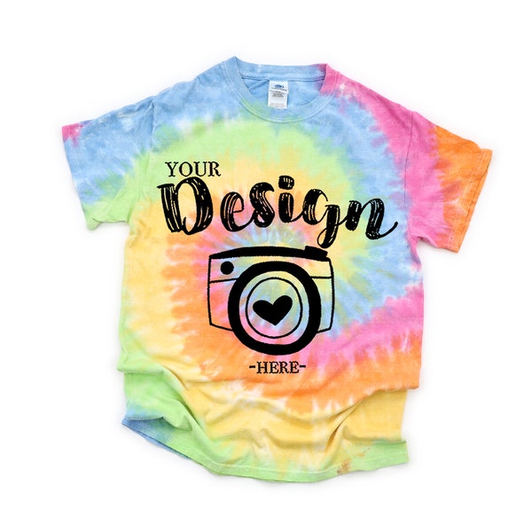 Eternity - adult TIE DYE T-Shirt | t-shirt mockup for summer | Tie-Dye CD100 Eternity Unisex T-shirt Mock Up | Tie Dye Mock Up