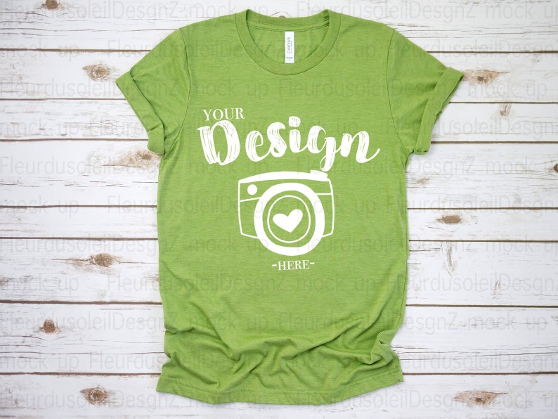 Download Bella canvas 3001 Heather Green mockup t-shirt mockup unisex | Etsy