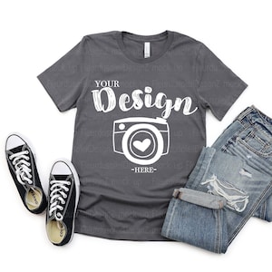 Bella Canvas Mockup | bella canvas 3001 Asphalt mockup | T-Shirt Mock Up | Mock Up | Flat Lay | Mock Up | bella canvas mockup men