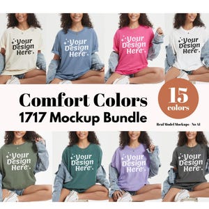 Comfort Colors 1717 Mockup Bundle Comfort Colors C1717 Tshirt Mockup Bundle CC 1717 T-Shirt Mock-up Bundle Real Model mockups