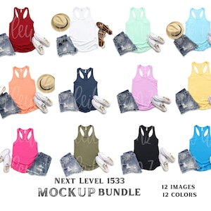 Next Level 1533 Tank Top Mockup bundle | Tank Top Flat lay | tank mockup bundle | Flat Lay Mockup | Racerback Tank Flat Lay