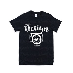 Gildan 5000 Black Unisex TShirt Mockup,t-shirt mockup gildan Flat Lay Shirt Mock Up