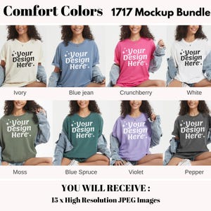 Comfort Colors 1717 Mockup Bundle Comfort Colors C1717 Tshirt Mockup Bundle CC 1717 T-Shirt Mock-up Bundle Real Model mockups image 3