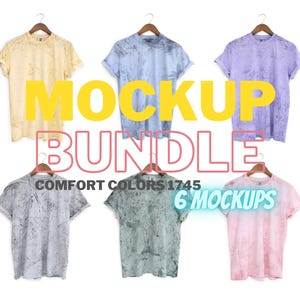 Comfort Colors 1745 bundle | cc1745 bundle Mockup | Comfort Color Mockup bundle | Tye Dye Tshirt Mockup bundle | Comfort Colors Color Blast image 1