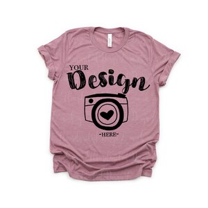 Bella + Canvas  3413 Orchid Triblend Bella Canvas Mockup | T-Shirt Mock Up | Mock Up | Flat Lay | Mock Up