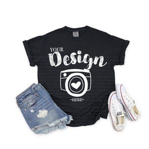 Comfort Colors Mockup Comfort Colors 1717 black Mockup 1717 black C1717 Mockup black T Shirt Mockup