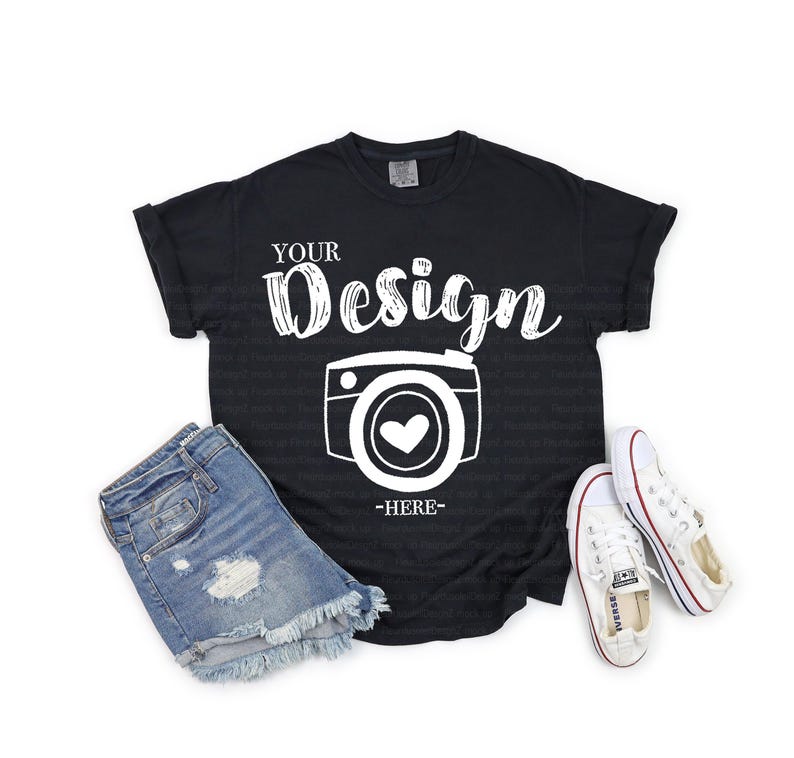 Comfort Colors Mockup Comfort Colors 1717 black Mockup 1717 black C1717 Mockup black T Shirt Mockup