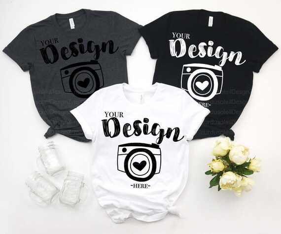 Friend Mock Up Bella Canvas 3 T Shirts Matching T Shirts Etsy