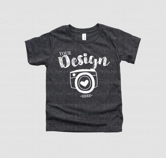 PNG kids t shirt mockup Bella Canvas 3001T Dark Grey HeatherT-Shirt Toddler Flat Lay kids tee mockup boy mockup t-shirt mockup kids