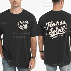 Comfort Colors 1717 Mockup Bundle | Mens C1717 T-Shirt Front & Back Mockups | Real Male Model Shirt Mockup | Simple Casual Aesthetic Photo