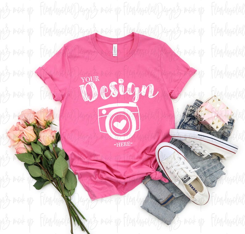 VALENTINES Mock Up BUNDLE| Valentines day Bundle 3001 Mockup | 3001 Mock Up | Bella Canvas Mockup Valentines | 3001 Valentines Mockup image 4