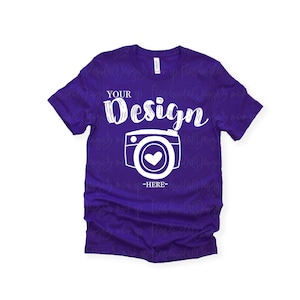 Bella Canvas 3001 Team Purple, Flat Lay Mockup, Mock Up, Flat Lay, Bella Canvas mock up, T-shirt Mockup bella canvas mockup Team Purple